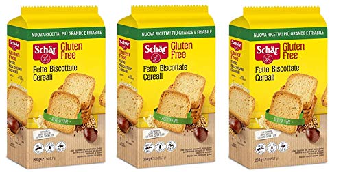 3x Schär Fette Biscottate Cereali Gluten Free Zwieback mit Müsli Gluten-frei 260g von Schär