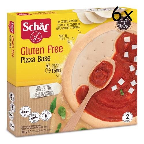 6x Schär Pizzaboden base per pizza senza glutine glutenfrei 2 Stück 300g von Schär