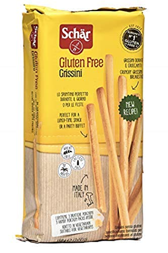 Schar - Grissini Bread Sticks - 150g - Pack of 5 - Gluten free - Perfect for breakfast - Slender, charming and elegant. These Italian ladies make an extraordinary appearance! von Schär