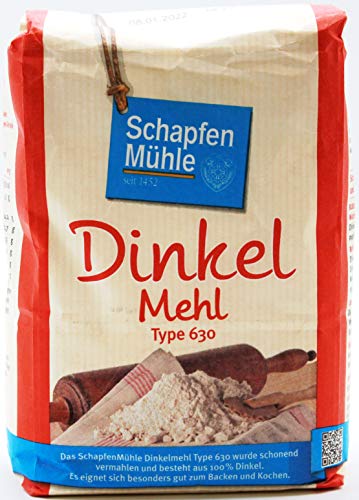 Schapfen Mühle Dinkel-Mehl Type 630, 5er Pack (5 x 1 kg) von Schapfenmühle