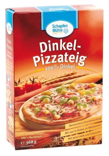 SchapfenMühle Dinkel Pizzateig mit Hefe, 8er Pack (8 x 368 g Packung) von Schapfenmühle