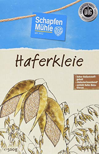 Schapfenmühle Haferkleie Naturkost, 7er Pack (7 x 500 g Schale) von Schapfenmühle