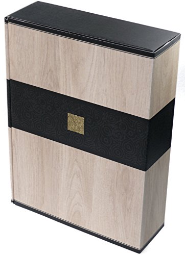 Schwarzwald Metzgerei - Geschenkebox "Prestige" in Holz Optik mit Prägung - Stabiler Karton für drei Weinflaschen (WK 3er) - 370 x 270 x 100mm (1) von Schaufler GmbH