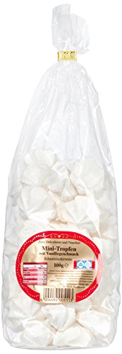 Baiser Gebäck Mini Tropfen mit Vanillegeschmack 100 g, 6er Pack (6 x 100 g) von Schaumzucker
