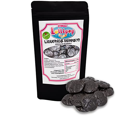 Lakritz Monkeys - 250g Veganes Lakritz - Qualitätslakritz Veggi von Schaustellerbetrieb Stall UG (haftungsbeschränkt)