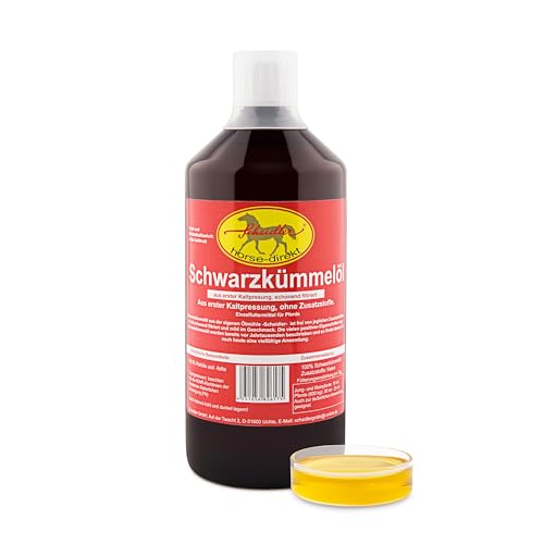 Schwarzkümmelöl 1 L für Pferde und Hunde Kaltgepresst – Frisch Aus Eigener Pressung von Scheidler horse-direkt