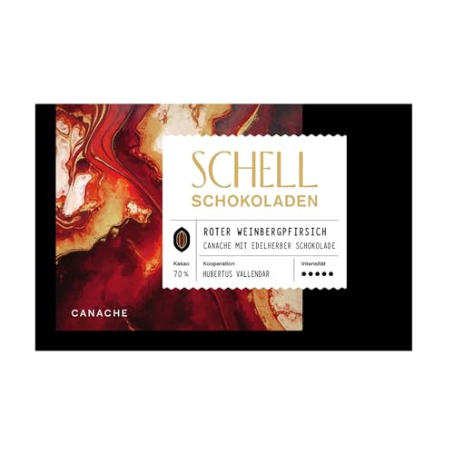 Schell Schokoladen Gefüllte Schokolade – Roter Weinbergpfirsich | Edle Schokolade aus nachhaltiger Produktion, exklusive Süßigkeiten als tolles dankeschön Geschenk, Schokolade Geschenk von SCHELL SCHOCOLADEN