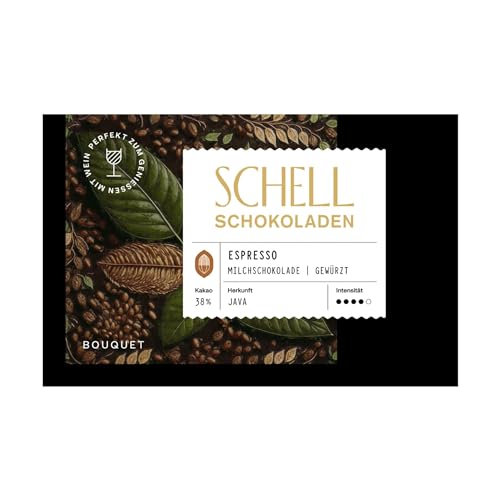 Schell Schokoladen Milchschokolade - Espresso | Edle Schokolade aus nachhaltiger Produktion, exklusive Süßigkeiten als tolles dankeschön Geschenk, Schokolade Geschenk von SCHELL SCHOCOLADEN