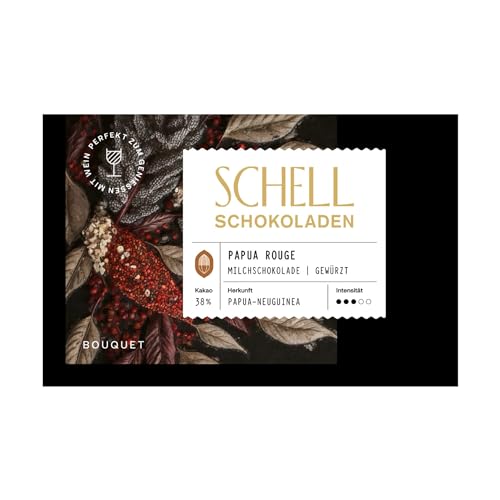 Schell Schokoladen Milchschokolade - Papua Rouge | Edle Schokolade aus nachhaltiger Produktion, exklusive Süßigkeiten als tolles dankeschön Geschenk, Schokolade Geschenk von SCHELL SCHOCOLADEN