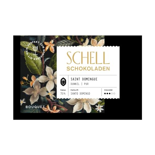 Schell Schokoladen – Saint Domingue Dunkle Schokolade, 70% Kakao, Vegan, Glutenfrei, 50g von SCHELL SCHOCOLADEN