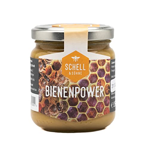 Bienenpower 250g - Imkerei Schell - Deutscher Rapshonig mit Propolis, Blütenpollen und Gelee Royale - gesund von Schell & Söhne