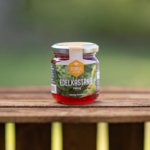 Deutscher Edelkastanienhonig 250g - Imkerei Schell - flüssiger Honig aus eigener Produktion - 100% Deutscher Honig von Schell & Söhne