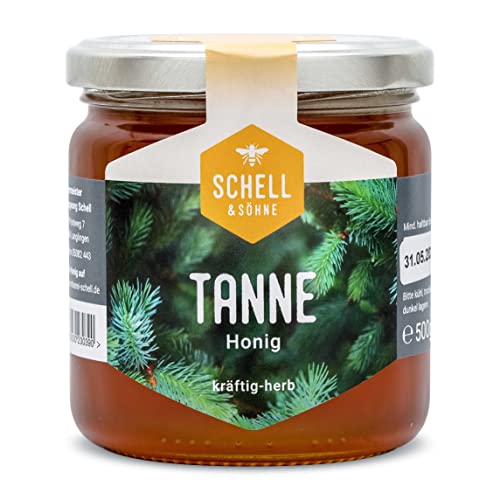 SCHELL & SÖHNE Deutscher Tannenhonig 500g - Imkerei Schell - flüssiger Honig - 100% Deutscher Honig von Schell & Söhne