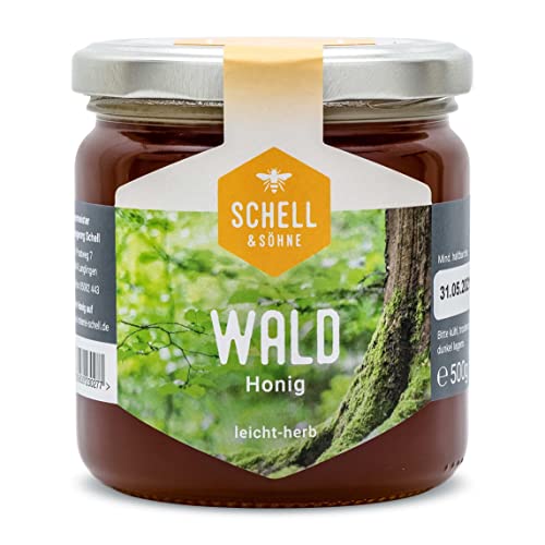Deutscher Waldhonig 500g - Imkerei Schell - flüssiger Honig aus eigener Produktion - 100% Deutscher Honig von Schell & Söhne