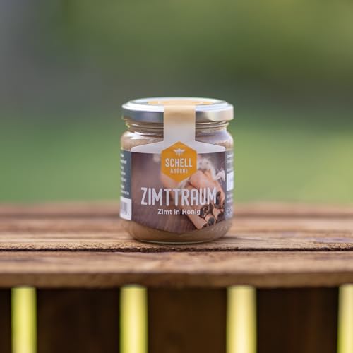 Zimt in Honig 250g - Zimttraum - Imkerei Schell - cremig gerührter Honig aus eigener Produktion - 100% Deutscher Honig von Schell & Söhne