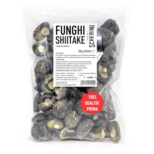 Scherini Valtellina - Shiitake ganze Tonko Pilze Lentinula edodes 1st QUALITY 200g von Scherini Valtellina