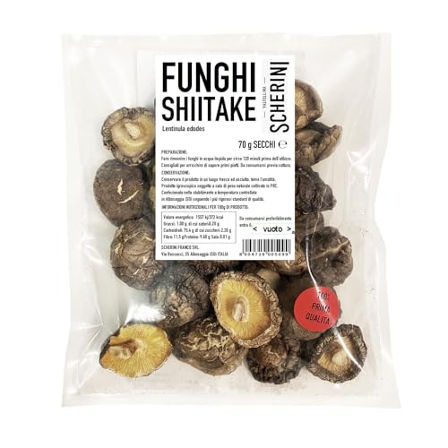 Scherini Valtellina - Shiitake ganze Tonko Pilze 1st QUALITY 45-65mm - 70g Scherini Valtellina - Shiitake ganze Tonko Pilze 1st QUALITY 45-65mm - 70g von Scherini Valtellina