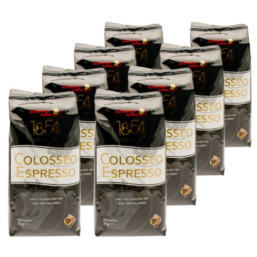 Schirmer 1854 Colosseo Espresso - 8 x 1kg ganze Kaffee-Bohne von Schirmer