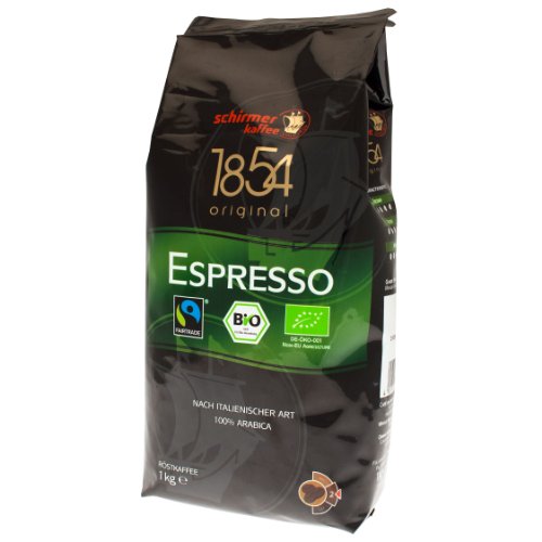 Schirmer Kaffee Espresso Fairtrade, Bio, ganze Bohnen, Kaffeebohnen, 1000g Schirmer Kaffee Espresso Fairtrade, Bio, ganze Bohnen, Kaffeebohnen, 1000g von Schirmer