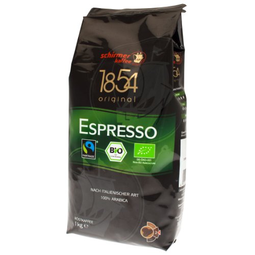 Schirmer Kaffee Espresso Fairtrade, Bio, ganze Bohnen, Kaffeebohnen, 1000g von Schirmer