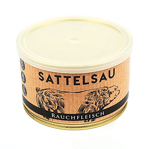 Rauchfleisch vom Sattelschwein, Dose (400 g) Rauchfleisch vom Sattelschwein, Dose (400 g) von Schirmerhof