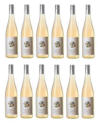 12x 0,75l - Schittler-Becker - Blanc de Noir - Merlot - Qualitätswein Rheinhessen - Deutschland - Weißwein trocken von Schittler-Becker