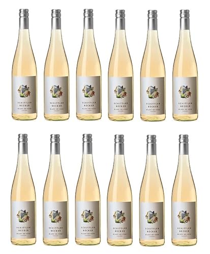 12x 0,75l - Schittler-Becker - Blanc de Noir - Merlot - Qualitätswein Rheinhessen - Deutschland - Weißwein trocken von Schittler-Becker