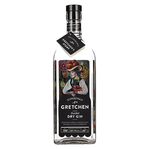 GRETCHEN Distilled Dry Gin, harmonischer Schwarzwald Gin der Hausbrennerei Schladerer, natürlich herb und fruchtig frisch mit feinen Quittennoten (1 x 0.7l) von Schladerer