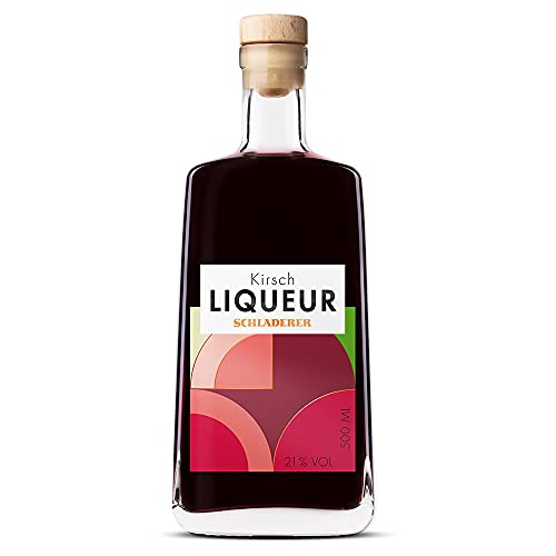 Schladerer Kirsch Liqueur - natürlicher Frucht-Likör 21% vol. - aus Schwarzwälder Kirschen und naturreinem Kirschsaft - fruchtig, aromatisch und natürlich (1 x 0,5l) von Schladerer