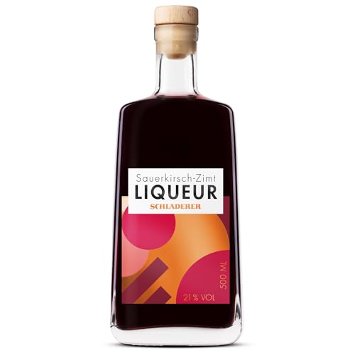 Schladerer Sauerkirsch-Zimt Liqueur 21% vol. - aromatischer Frucht-Likör aus dem berühmten Sauer-Kirschwasser, reinem Kirschsaft und edlem Zimt - fruchtig und natürlich (1 x 0,5l) von Schladerer