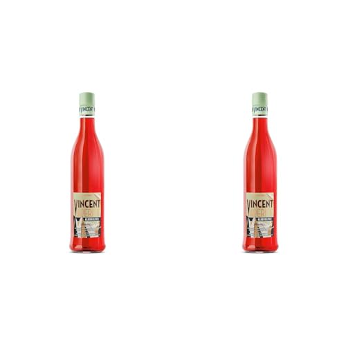 VINCENT Aperitif Alkoholfrei - fruchtiger Bitter-Aperitif der Schwarzwälder Hausbrennerei Schladerer mit feinen Himbeernoten, perfekt als Spritz oder mit Tonic (1 x 0.7 l) (Packung mit 2) von Schladerer