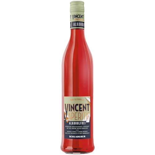 VINCENT Aperitif Alkoholfrei - fruchtiger Bitter-Aperitif der Schwarzwälder Hausbrennerei Schladerer mit feinen Himbeernoten, perfekt als Spritz oder mit Tonic (1 x 0.7 l) von Schladerer