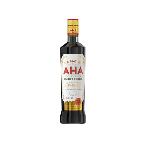 Aha Excelsior Kräuterliqueur 0,7L - Premium Kräuterlikör aus 40 erlesenen Zutaten - Handgefertigt und nachhaltig - Ideal für Cocktails und puren Genuss von Schlitzer Destillerie