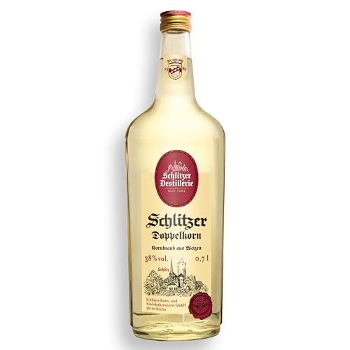 Schlitzer Doppelkorn – Echter deutscher Korn aus Vogelsberger Weizen (38% Vol.) – Traditionell hergestellt (1 x 0.7l) von Schlitzer Destillerie