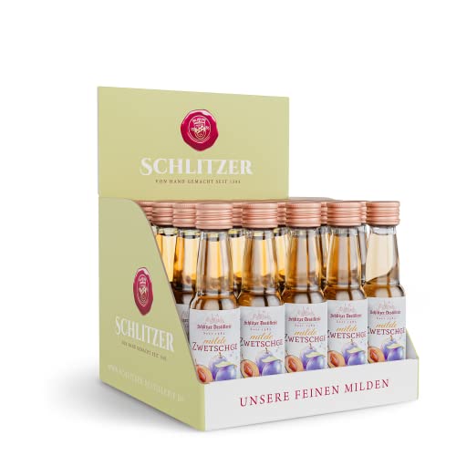 Schlitzer Milde Zwetschge Obstbrand Minis 35% (25 x 0,02l) von Schlitzer Destillerie