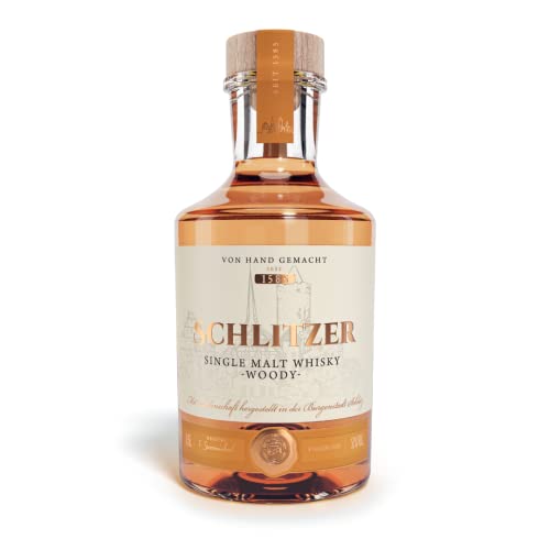 Schlitzer Single Malt Whisky -woody- 51% Vol. – Charaktervoller Whisky aus jungfräulichen Eichenfässern – 0,5L von Schlitzer Destillerie