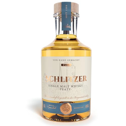 Schlitzer Single Malt Whisky -peaty- 49% Vol. – Intensiv rauchiger Whisky, gereift in Islay-Fässern – 0,5L von Schlitzer Destillerie