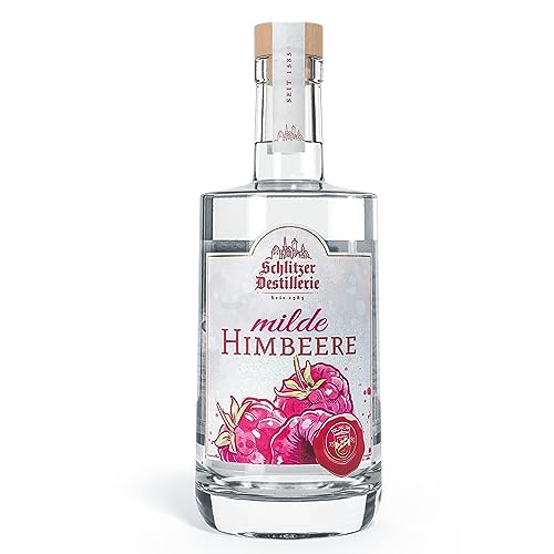 Schlitzer Milde Himbeere Spirituose 35% vol. - fruchtig-süßer Himbeergeist mit mit feiner Vanillenote (1x 0,5l) von Schlitzer Destillerie