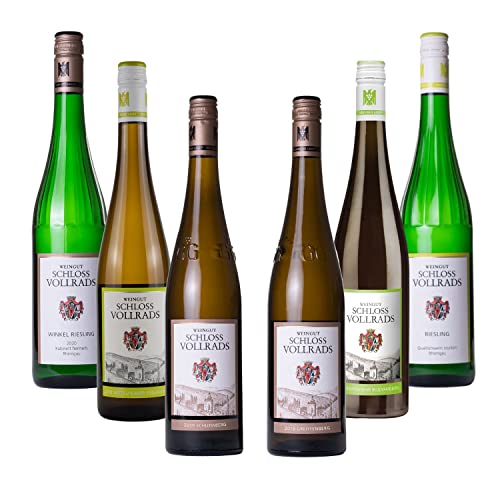 SCHLOSS VOLLRADS - Exquisites Riesling Probierpaket Set mit 6 verschiedenen Weißweinen quer durch die Klassifikationspyramide, Qualitätsweine aus dem Rheingau, VDP-Klassifikationspaket, 4.5l von Schloss Vollrads