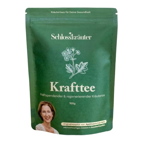 Krafttee Tee mit Bitterstoffen zur Regeneration und Erholung | 100% natürliche Zutaten ohne künstliche Zusätze | Kräutertee mit Weißdorn, Löwenzahn & Odermennig von Schlosskräuter