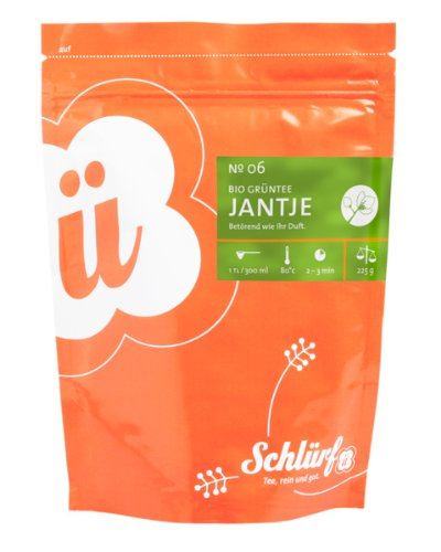 Schlürf Bio Grüntee „Jantje“ - Loose Tea (200 g) von Schlürf