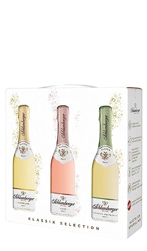 Schlumberger I Klassik Selection I Sekt Geschenkset I Sparkling, Rosé und Grüner Veltliner I 12% vol. I 3 x 0,2 L von Schlumberger