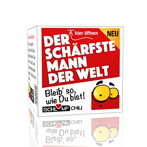 Schlump-Chili⎥Der schärfste Mann der Welt - Ein witziges Geschenk Set für Männer z.B. zum Geburtstag, Herrentag, Weihnachten, Ostern, Valentinstag von Schlump-Chili