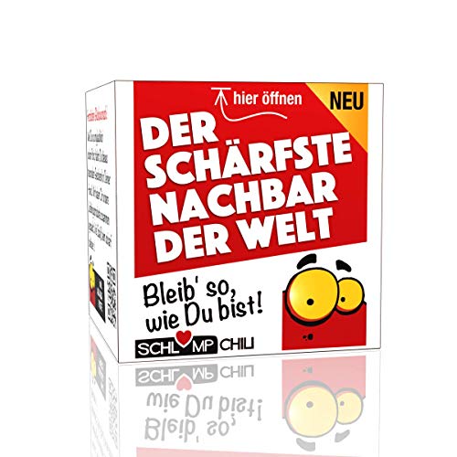 Schlump-Chili⎥Der schärfste Nachbar der Welt - Ein witziges Geschenk Set für Männer! Präsent Idee z.B. für Weihnachten, Geburtstag, Feiern, Umzug, Auszug von Schlump-Chili