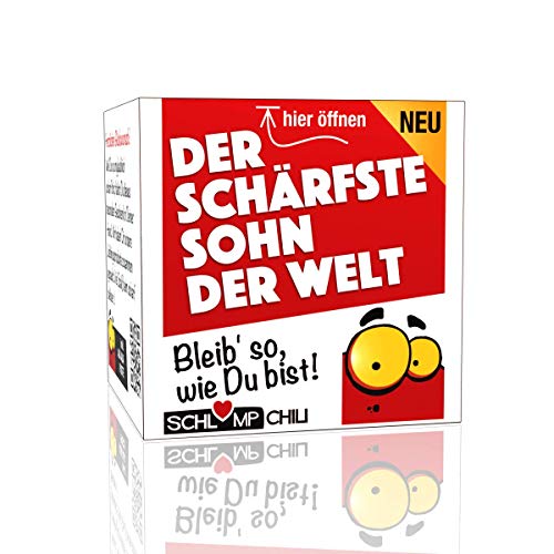 Schlump-Chili⎥Der schärfste Sohn der Welt - Ein witziges Geschenk Set für den Sohn z.B. zum Geburtstag, Weihnachten, Ostern, zur bestandenen Prüfung oder zum Abschluss oder einfach so von Schlump-Chili