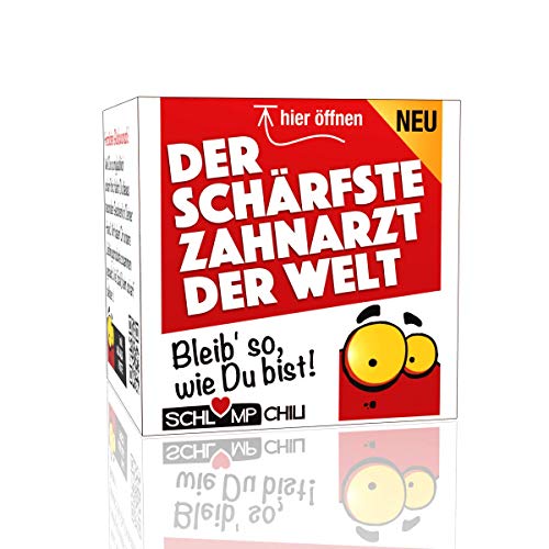 Schlump-Chili⎥Der schärfste Zahnarzt der Welt - Ein witziges Geschenk Set für Zahnmediziner z.B. zum Geburtstag, Weihnachten, Ostern, Vatertag, Valentinstag von Schlump-Chili