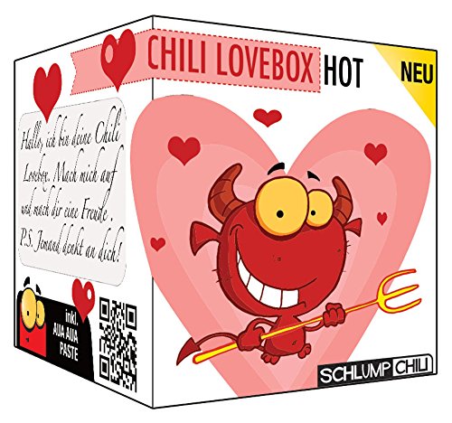 Schlump-Chili⎥Die Chili Lovebox Hot - Ein witziges Geschenk Set für deinen Schatz! Für Freund und Freundin, Männer und Frauen geeignet zum Hochzeitstag, Jahrestag, zum Date oder einfach so :) von Schlump-Chili