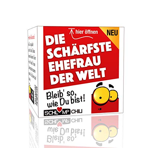 Schlump-Chili⎥Die schärfste Ehefrau der Welt - Ein witziges Geschenk Set für Frauen z.B. zum Geburtstag, Weihnachten, Ostern, Muttertag, Valentinstag von Schlump-Chili