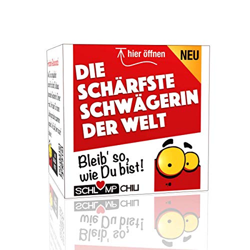 Schlump-Chili⎥Die Schärfste Schwägerin der Welt Geschenk - ein witziges Präsent für Frauen z.B. zum Geburtstag, Weihnachten, Ostern, Muttertag, Valentinstag oder Hochzeitstag von Schlump-Chili