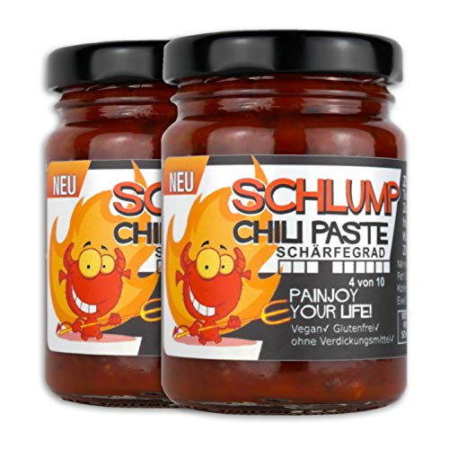 Schlump-Chili Original Habanero-Chili Paste mittelscharf mit Ingwer Doppelpack (2 x 90g) von Schlump-Chili